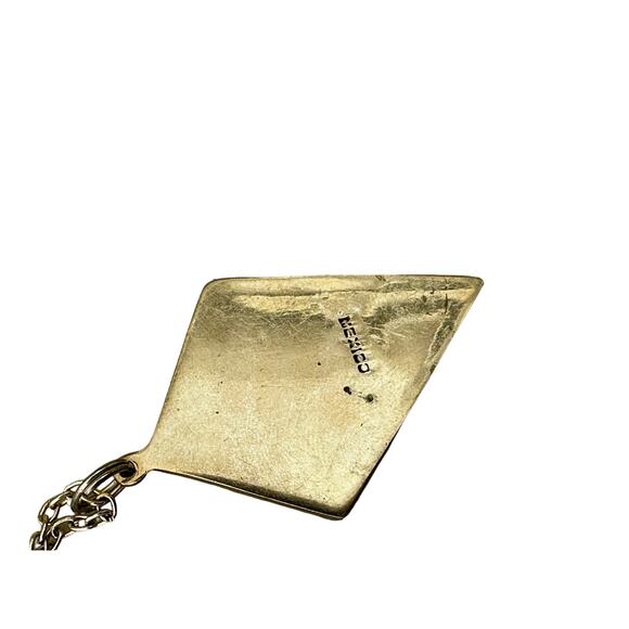 Turquoise Chip MOP Alpaca Necklace from Mexico - Picture 4 of 5